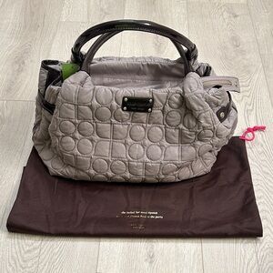🩶 NWT KATE SPADE Quilted Handbag Stevie gray chamonix mouse purse new with tags